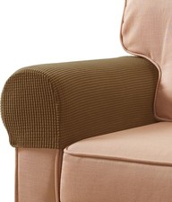 Machine Washable Armrest Slipcovers Set of 2 - Hook & Loop Design