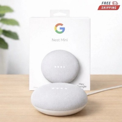 Google Nest Mini (2. Gen) Smart Lautsprecher - Kreide | Bluetooth WLAN | Assistent - Neu