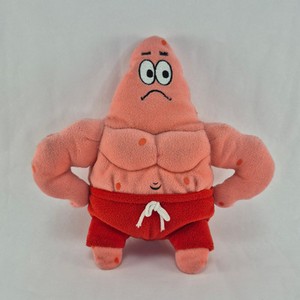 TY Beanie Baby SpongeBob "Patrick Muscle Man Star" Plush 7in.
