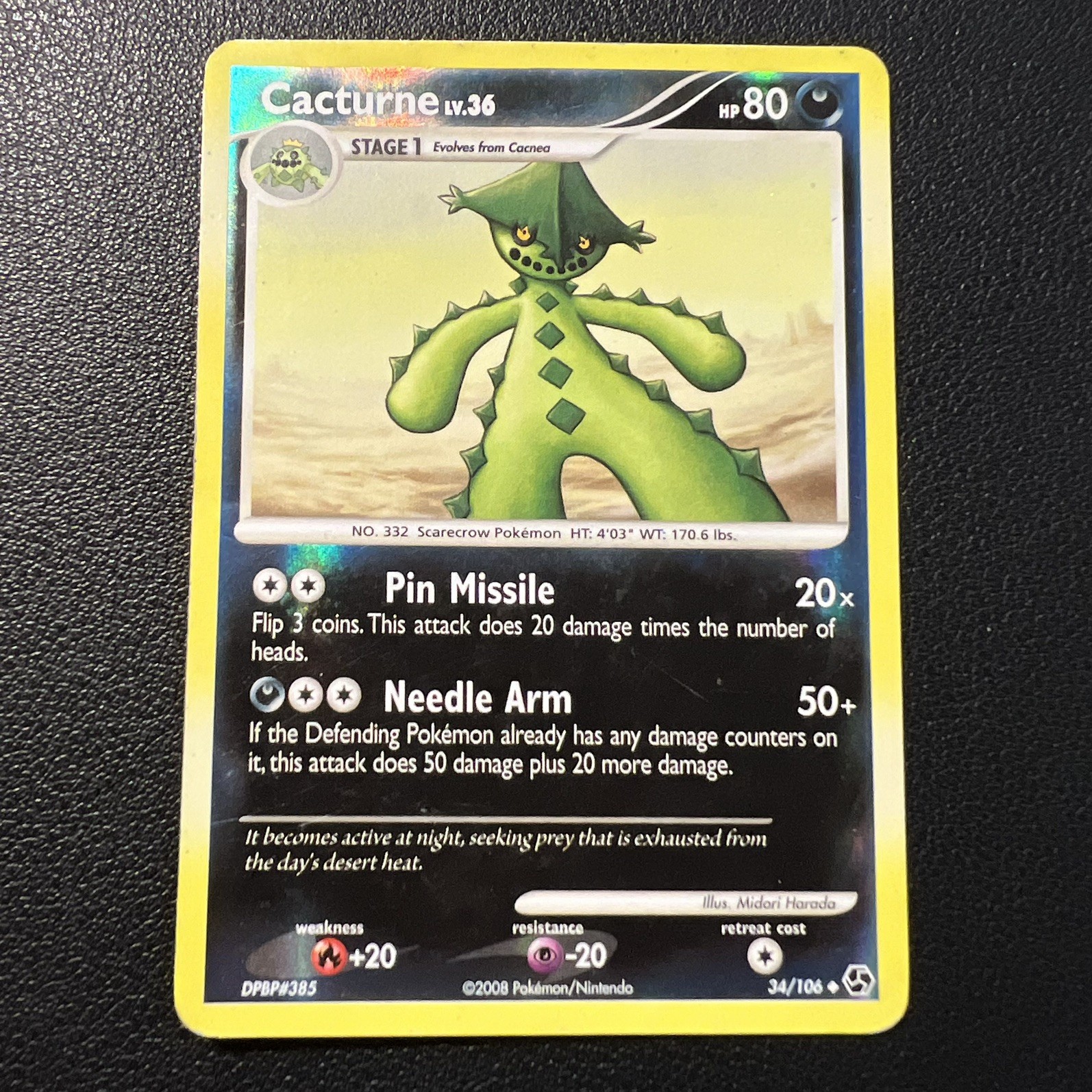 Cacturne 34/106 Great Encounters Reverse Holo