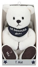 Depesche 8139.128 - Schutzengel Bär aus Plüsch, ca. 9 cm, mit Datum 07. Mai ...