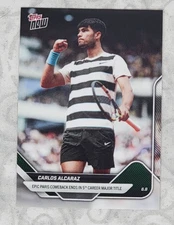 2025 Topps Now Tennis #TCA1 Carlos Alcaraz ATP Tour French Open Champion