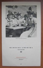 NEW YORK (Hamburg American) 1938 Steamship Menu with Music Programme