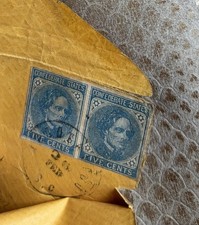 Civil War Jefferson Davis Stamps(2) Cancelled On Envelope Newton,NC