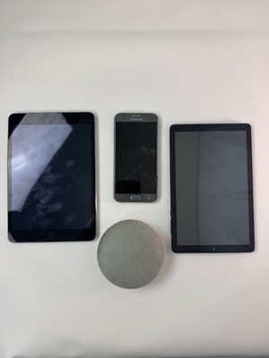 iPad mini 2, Google Home, TCL Tablet, Samsung Smartphone - Parts Only Non Tested