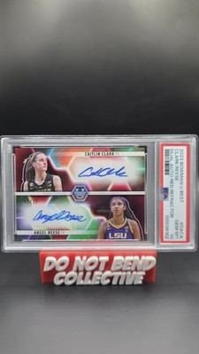 PSA 10 - CAITLIN CLARK & ANGEL REESE Dual AUTO - 2023 Bowman U Best - Red 05/10
