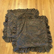 2 RALPH LAUREN Elizabeth Brianna Paisley Euro European Pillow Shams PAIR