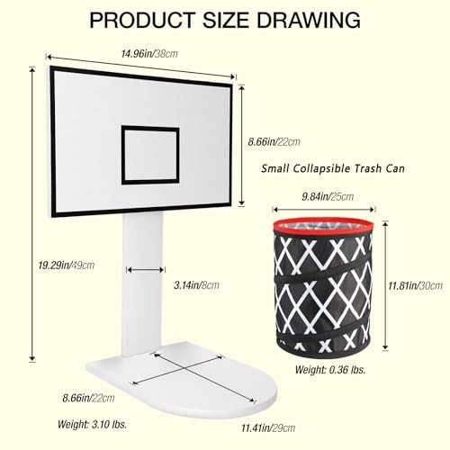 Trash Can Basketball Hoop,Basketball Trash Can,Waste Basket,Basketball - Picture 7 of 7