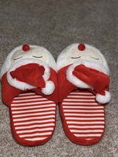 Unisex Adults Santa Claus Christmas Slide Slippers Red/White US 10 Pom-Pom