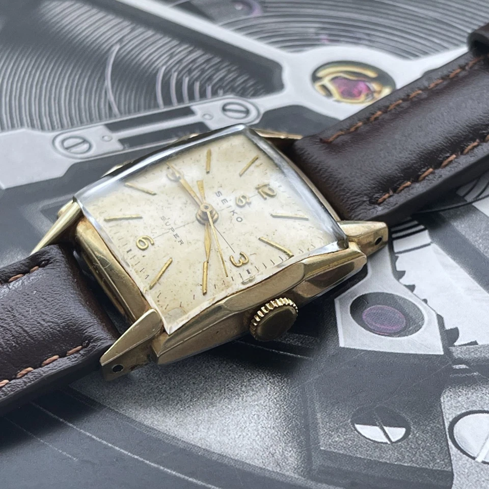 Seiko Super cuerda manual años 50 relleno de oro 14k Foto 2 de 4