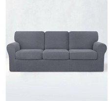NEW SUBRTEX 7 Piece Stretch Sofa Couch Slipcover Set Large, Light Gray 
