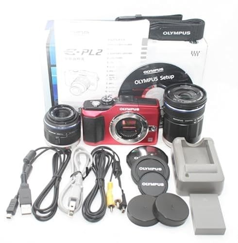 Olympus Pen Lite E-PL2 Red Body + 14-42mm, 40-150mm Double Lens