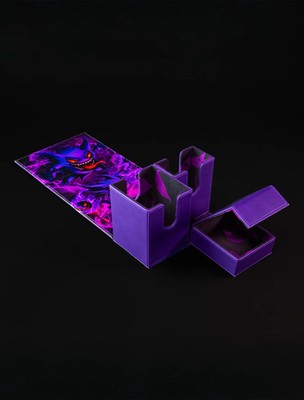 Pokemon PURPLE EVIL DARK ART Deck Box Magnetic GENGAR Sleevechief