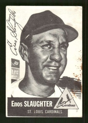 C. 1990 First Base Card Shop Gervise Ford Jupiter Enos Slaughter signed auto aut