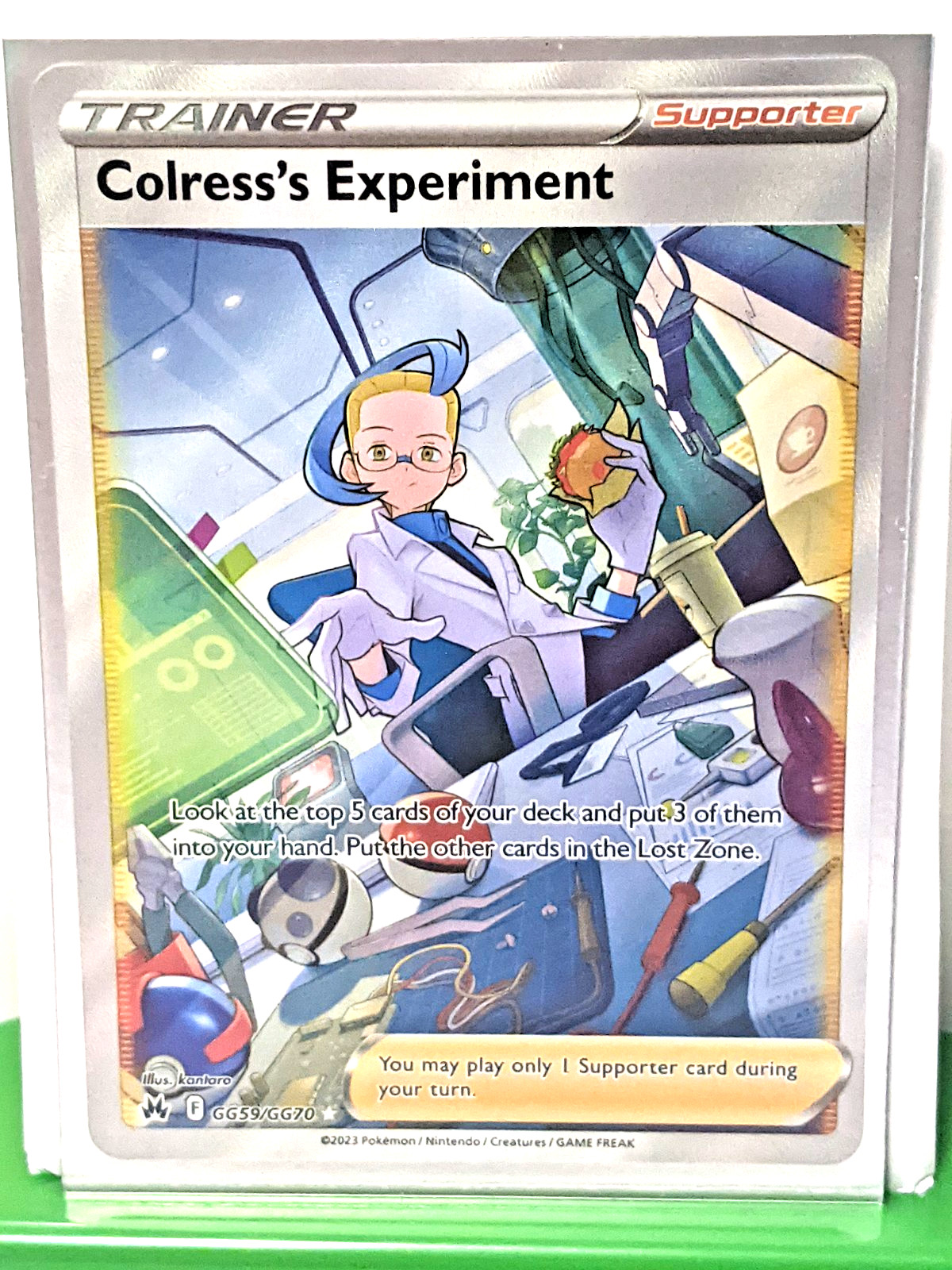 Colress's Experiment GG59/GG70 Crown Zenith: Galarian Gallery Holo Trainer NM