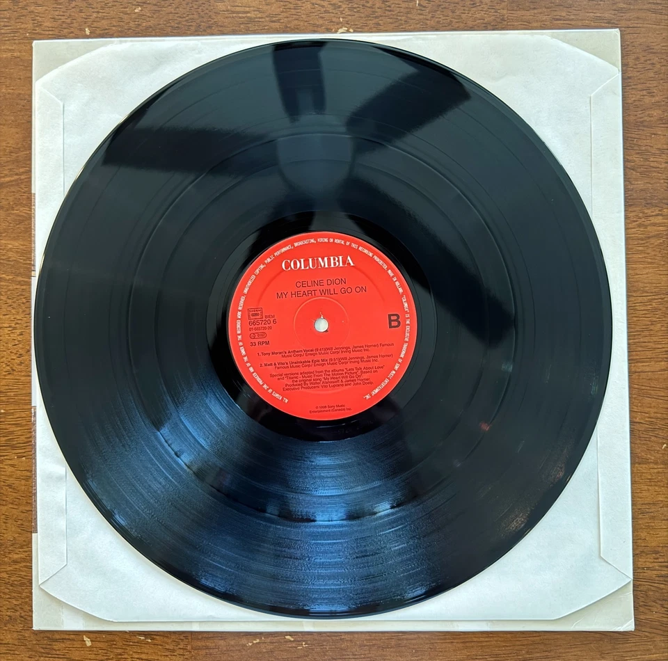 Celine Dion With The Bee Gees – Immortality (1998) 12" Maxi Single Vinyl - EX - Image 4 of 4