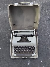 Vintage Silver Gray Olympia De Luxe Typewriter Hard Carrying Case thumbnail