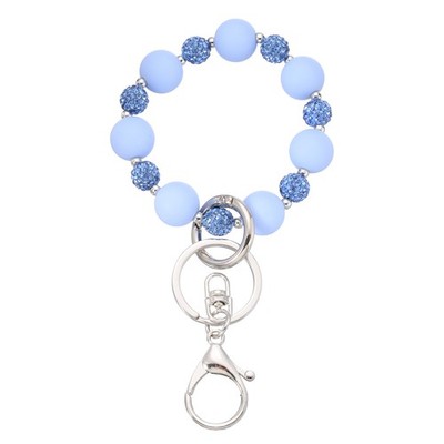 Silikon Armband Schlüsselanhänger für Niedlichen Schlüsselring, Himmelblau