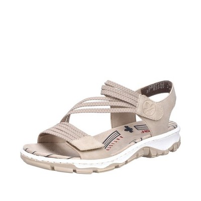 Rieker Damen Trekkingsandale Beige 68871-62 Schuhe Sandale