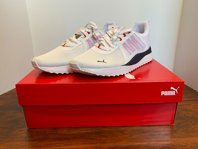 Puma Men's Pacer Net Cage Athletic Sneaker Soft Foam Shoes White Size 9.5
