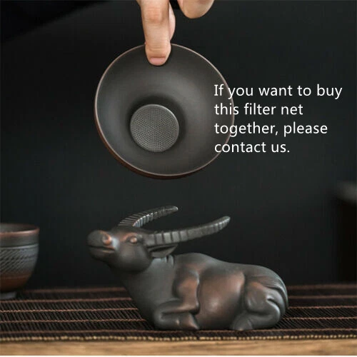 Bandeja de té hecha a mano Jianshui Tea Pet estante de té vaca púrpura cerámica té mascota A+++ Foto 4 de 4