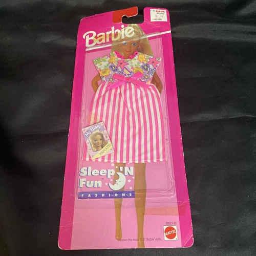 Vintage 1995 Barbie 68021-92 Sleep'n Fun Fashions Sleepwear Nightgown,NIP