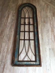 New Vintage Antique Reclaimed Wooden Wood Cast Iron Window Wall