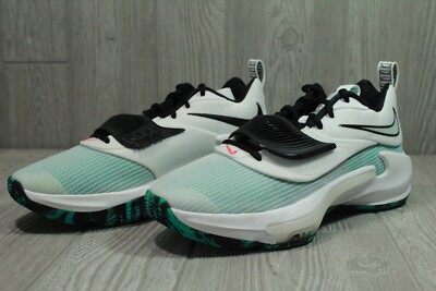 Nike Zoom Freak 3 Mens Shoes White Black Emerald Green DA0694-101