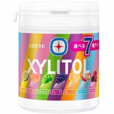 Lotte XYLITOL Gum 7 kinds Fruits flavor Bottle type 143g from Japan