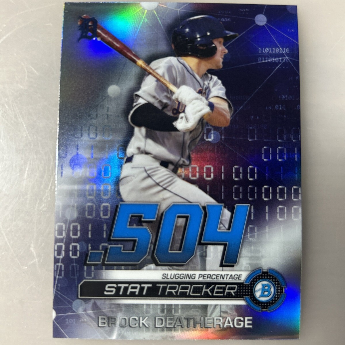 2019 Bowman Chrome Brock Deatherage Stat Tracker #ST-DC Detroit