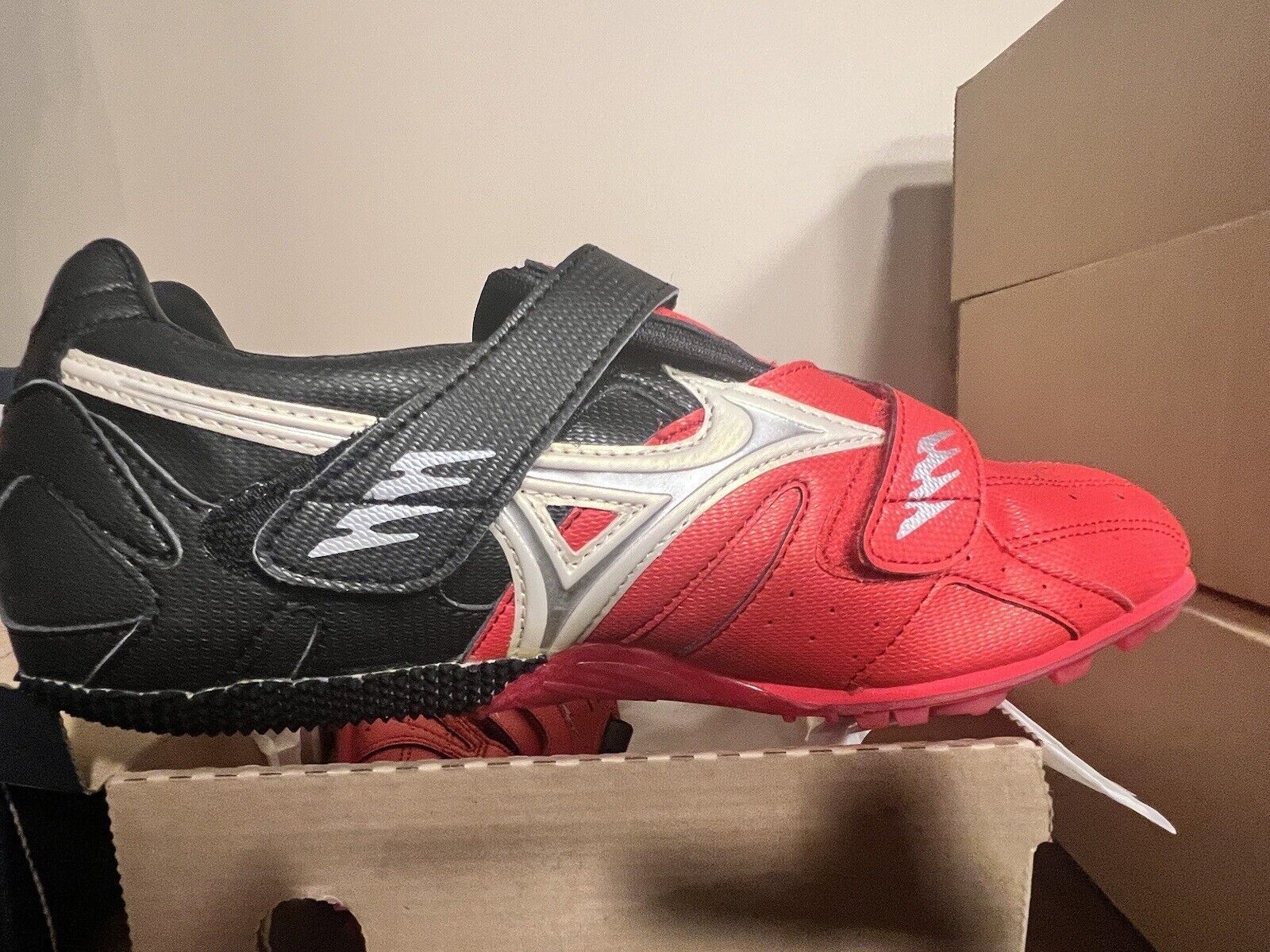MIZUNO TOKYO MENS SPIKES VINTAGE COLLECTOR NEW IN BOX SIZE 9 Red Black Rare image 6