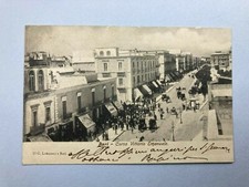 BARI CARTOLINA ANTICA ANIMATA PRIMI 900' CORSO VITTORIO EMANUELE   VIAGGIATA 