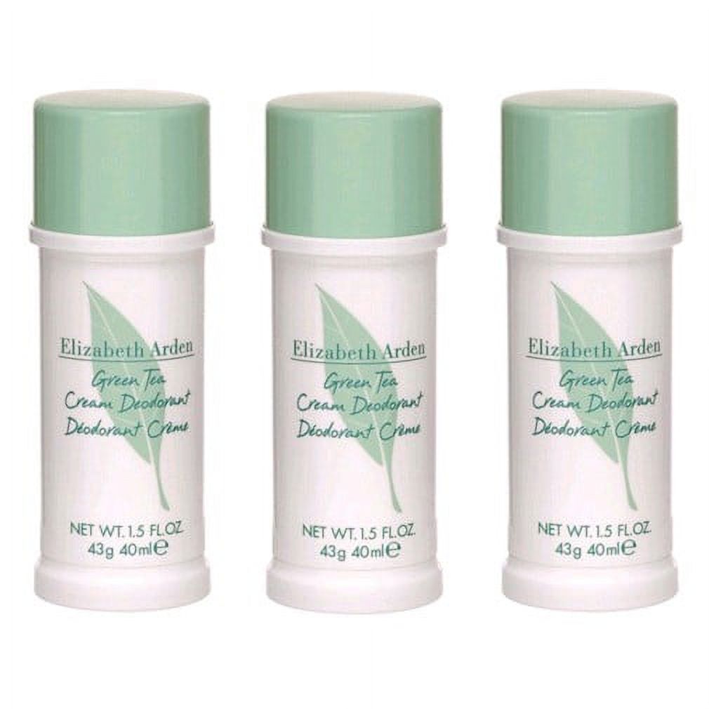 Green Tea by Elizabeth Arden 3x1.5 oz (4.5 oz total) Cream Deodorant for Women
