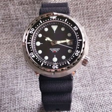 Tandorio Black Dial Ceramic Bezel Japan NH35A Automatic Steel Diving Mens Watch
