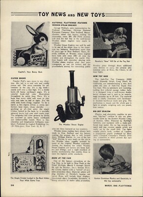 1948 PAPER AD New Toy Weeden Steam Engine Hoot-Nanny Magic Designer Capitol Book