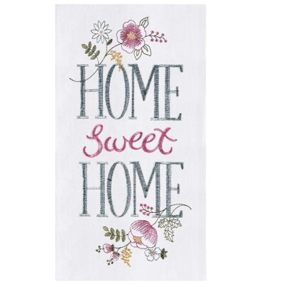 C&F Home Cotton Flour Sack Towel, Home Sweet Home 18 x 27 Inches