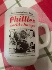 Vintage Philadelphia Phillies Milk Glass Bucks County Courier World Champs Mug