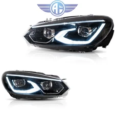 Full LED Projector Headlight L+R For VW Golf 6 MK6 10-2014 W/ Start-up Animation