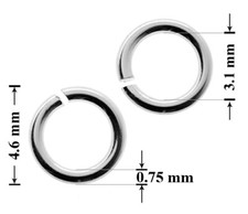 Sterling Silver 925 Open Jump Rings - Many sizes * Jewellery making findings
