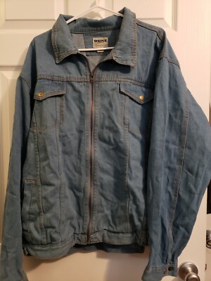 Vintage Duke Haband Denim Blue Jean Trucker Farm Work Jacket Coat Mens Size  XL