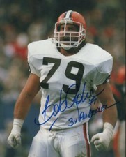 BOB GOLIC CLEVELAND BROWN 3-TIME PRO BOWLER SIGNED 8X10 PHOTO W/ COA