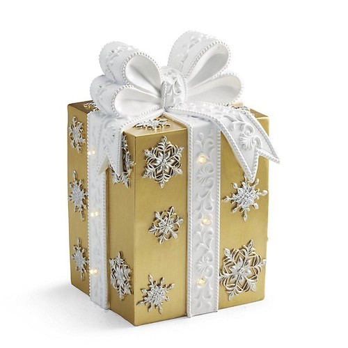 Frontgate Decorative Christmas Gift Box Size M Lights UP! - Picture 1 of 3