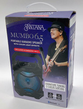 Mumbo 6.5" Carlos Santana Bluetooth 5.1 Portable Karaoke Speaker w/Mic  Lights