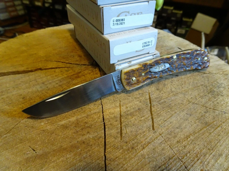 CASE XX POCKET KNIFE MODEL CA-30092 3.63" CLOSED SOD BUSTER CS BLADE AMBER PEACH - Image 3 of 4