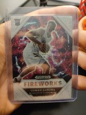 2021 Prizm Draft Picks Usman Garuba Fireworks White Sparkle SSP #14 Rookie RC