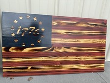 Custom Wooden American Flag 19x36 Handmade 1776