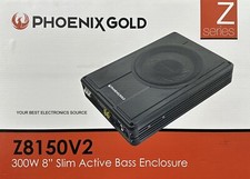 New Phoenix Gold Z8150v2 Compact Powered Subwoofer Enclosure 8" Sub W/ Bass Knob