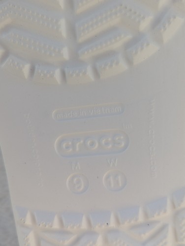 Size 9 Men's/11 W Crocs Crocband II Slide White/Volt Green Relaxed Fit Sandals - Picture 8 of 8