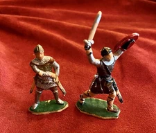Lot Of 2 REAMSA Medieval Knight Warrior Soldier No. 186 & 192 Original Paint