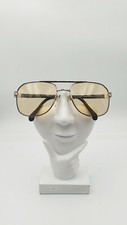 Vintage BerDel Errol Black Silver Metal Pilot Sunglasses FRAMES ONLY Italy